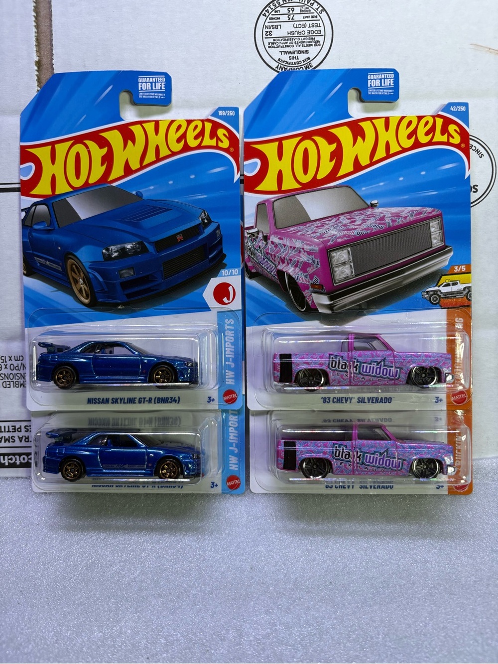 Hot wheels 2 Nissan Skyline & 2 '83 Chevy Silverado lot of 4
